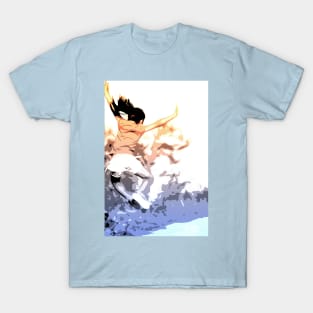 Euphoria, happy kid jumping in the air, altered photography T-Shirt